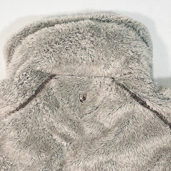 KÜHL Flight Jacket Women’s Small Plush Fleece Zip Hoodie Beige - Picture 13 of 16